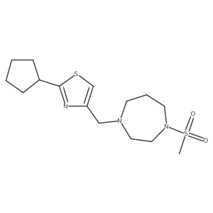 1-[(2-Cyclopentyl-1,3-thiazol-4-yl)methyl]-4-methanesulfonyl-1,4-diazepane Structure