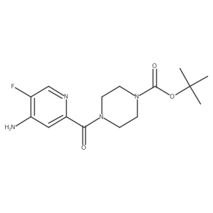 1,1-Dimethylethyl 4-[(4-amino-5-fluoro-2-pyridinyl)carbonyl]-1-piperazinecarboxylate Structure