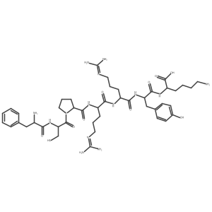 L-Phenylalanyl-L-cysteinyl-L-prolyl-N~5~-(diaminomethylidene)-L-ornithyl-N~5~-(diaminomethylidene)-L-ornithyl-L-tyrosyl-L-lysine Structure