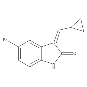 5-Bromo-3-(cyclopropylmethylene)indolin-2-one结构式