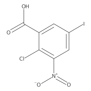 2-Chloro-5-iodo-3-nitrobenzoic acid结构式