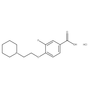 3-Fluoro-4-(2-piperidin-1-ylethoxy)benzoic acid hydrochloride结构式