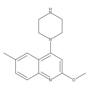 2-Methoxy-6-methyl-4-(1-piperazinyl)quinoline Structure