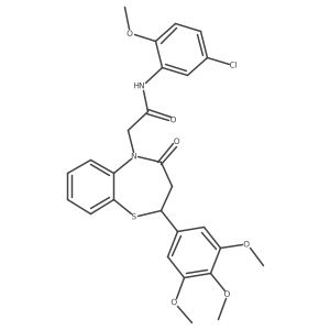 N-(5-chloro-2-methoxyphenyl)-2-(4-oxo-2-(3,4,5-trimethoxyphenyl)-3,4-dihydrobenzo[b][1,4]thiazepin-5(2H)-yl)acetamide Structure