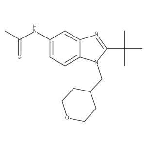N-[2-tert-Butyl-1-(tetrahydro-2H-pyran-4-ylmethyl)-1H-benzimidazol-5-yl]acetamide结构式