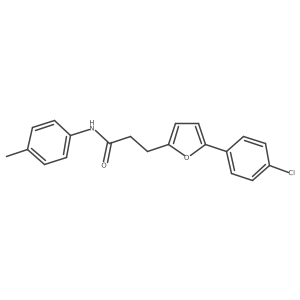 3-[5-(4-chlorophenyl)-2-furyl]-N-(4-methylphenyl)propanamide Structure
