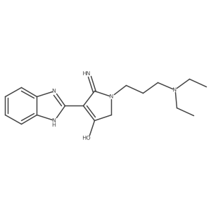 5-amino-4-(1H-1,3-benzodiazol-2-yl)-1-[3-(diethylamino)propyl]-2,3-dihydro-1H-pyrrol-3-one Structure
