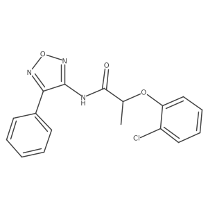 2-(2-chlorophenoxy)-N-(4-phenyl-1,2,5-oxadiazol-3-yl)propanamide结构式