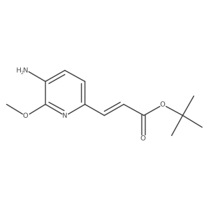 tert-butyl (E)-3-(5-amino-6-methoxypyridin-2-yl)prop-2-enoate结构式