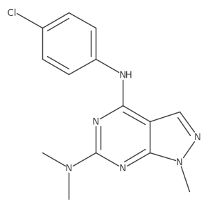 N~4~-(4-chlorophenyl)-N~6~,N~6~,1-trimethyl-1H-pyrazolo[3,4-d]pyrimidine-4,6-diamine Structure