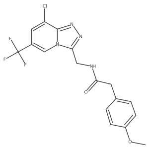 N-{[8-chloro-6-(trifluoromethyl)-[1,2,4]triazolo[4,3-a]pyridin-3-yl]methyl}-2-(4-methoxyphenyl)acetamide Structure