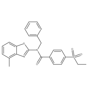 4-(ethylsulfonyl)-N-(4-methylbenzo[d]thiazol-2-yl)-N-(pyridin-2-ylmethyl)benzamide Structure