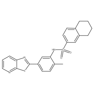N-[2-methyl-5-(2-thiazolo[5,4-b]pyridinyl)phenyl]-5,6,7,8-tetrahydronaphthalene-2-sulfonamide Structure