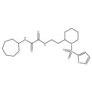 N1-cycloheptyl-N2-(2-(1-(thiophen-2-ylsulfonyl)piperidin-2-yl)ethyl)oxalamide结构式