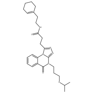 N-[2-(cyclohex-1-en-1-yl)ethyl]-3-{5-oxo-4-[3-(propan-2-yloxy)propyl]-4H,5H-[1,2,4]triazolo[4,3-a]quinazolin-1-yl}propanamide Structure