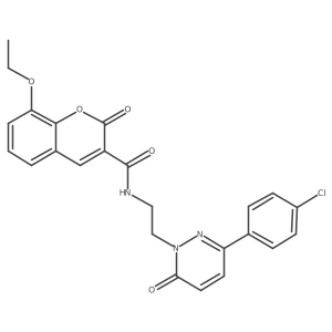 N-(2-(3-(4-chlorophenyl)-6-oxopyridazin-1(6H)-yl)ethyl)-8-ethoxy-2-oxo-2H-chromene-3-carboxamide结构式