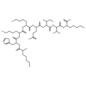 L-Lysyl-L-histidyl-L-lysyl-L-lysyl-L-glutaminyl-L-isoleucyl-L-valyl-L-lysine Structure