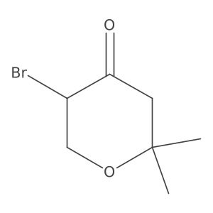5-Bromo-2,2-dimethyldihydro-2H-pyran-4(3H)-one Structure