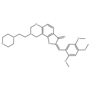 (Z)-8-(2-morpholinoethyl)-2-(2,4,5-trimethoxybenzylidene)-8,9-dihydro-2H-benzofuro[7,6-e][1,3]oxazin-3(7H)-one Structure