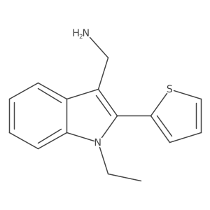 {[1-Ethyl-2-(2-thienyl)-1H-indol-3-yl]methyl}amine结构式