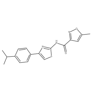 N-(4-(4-isopropylphenyl)thiazol-2-yl)-5-methylisoxazole-3-carboxamide Structure