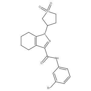 N-(3-bromophenyl)-1-(1,1-dioxidotetrahydrothiophen-3-yl)-4,5,6,7-tetrahydro-1H-indazole-3-carboxamide Structure
