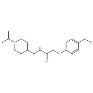 N-((1-isopropylpiperidin-4-yl)methyl)-2-(4-methoxyphenoxy)acetamide Structure