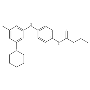 N-(4-{[4-methyl-6-(piperidin-1-yl)pyrimidin-2-yl]amino}phenyl)butanamide Structure