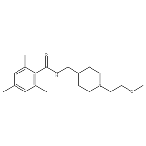 N-((1-(2-methoxyethyl)piperidin-4-yl)methyl)-2,4,6-trimethylbenzamide结构式