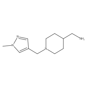 {1-[(1-Methylpyrazol-4-yl)methyl]-4-piperidyl}methylamine Structure