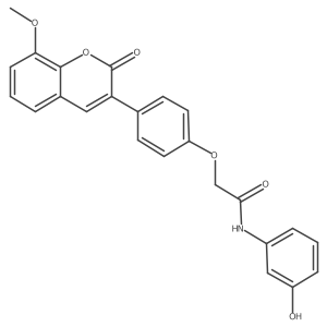 N-(3-hydroxyphenyl)-2-[4-(8-methoxy-2-oxo-2H-chromen-3-yl)phenoxy]acetamide结构式