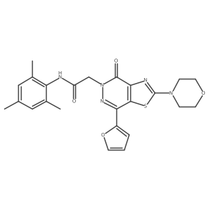 2-(7-(furan-2-yl)-2-morpholino-4-oxothiazolo[4,5-d]pyridazin-5(4H)-yl)-N-mesitylacetamide Structure