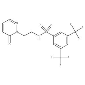 N-(2-(6-oxopyridazin-1(6H)-yl)ethyl)-3,5-bis(trifluoromethyl)benzenesulfonamide结构式