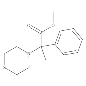 Methyl 2-phenyl-2-thiomorpholin-4-ylpropanoate Structure