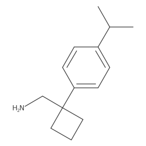 {1-[4-(Propan-2-yl)phenyl]cyclobutyl}methanamine结构式