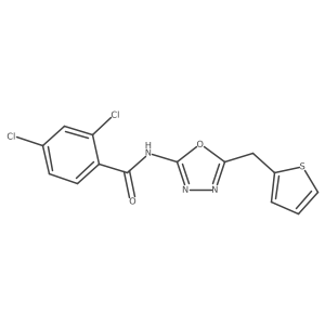 2,4-dichloro-N-(5-(thiophen-2-ylmethyl)-1,3,4-oxadiazol-2-yl)benzamide Structure