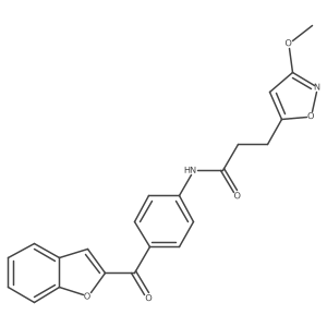 N-[4-(1-benzofuran-2-ylcarbonyl)phenyl]-3-(3-methoxy-1,2-oxazol-5-yl)propanamide结构式