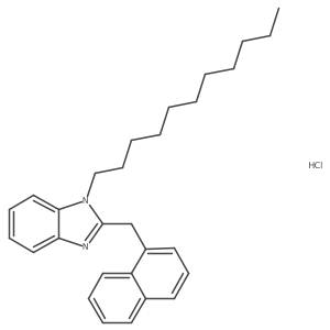 2-(naphthalen-1-ylmethyl)-1-undecyl-1H-benzo[d]imidazole hydrochloride结构式