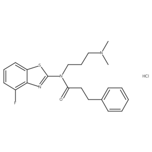N-(3-(dimethylamino)propyl)-N-(4-fluorobenzo[d]thiazol-2-yl)-3-phenylpropanamide hydrochloride Structure