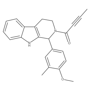 1-[1-(4-Methoxy-3-methylphenyl)-1,3,4,9-tetrahydro-2H-beta-carbolin-2-yl]-2-butyn-1-one结构式