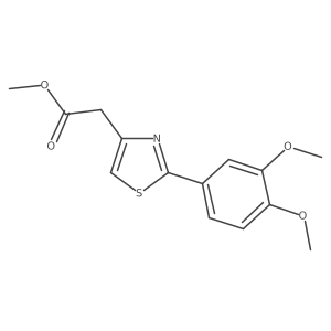 Methyl 2-(2-(3,4-dimethoxyphenyl)thiazol-4-yl)acetate结构式