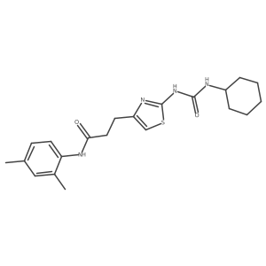3-(2-(3-cyclohexylureido)thiazol-4-yl)-N-(2,4-dimethylphenyl)propanamide Structure
