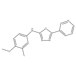 COc1ccc(Nc2nnc(-c3cccnc3)o2)cc1C结构式