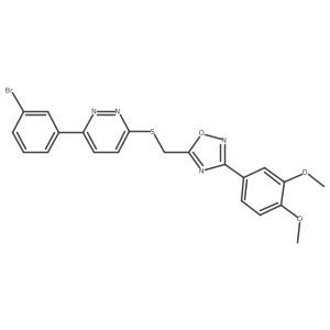 3-(3-Bromophenyl)-6-({[3-(3,4-dimethoxyphenyl)-1,2,4-oxadiazol-5-yl]methyl}sulfanyl)pyridazine结构式