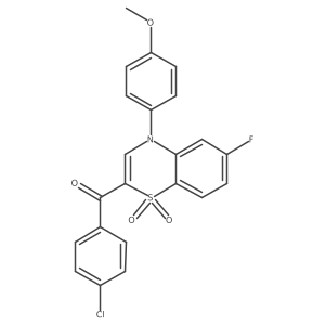 (4-chlorophenyl)[6-fluoro-4-(4-methoxyphenyl)-1,1-dioxido-4H-1,4-benzothiazin-2-yl]methanone Structure