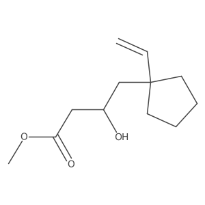Methyl 3-hydroxy-4-(1-vinylcyclopentyl)butanoate结构式