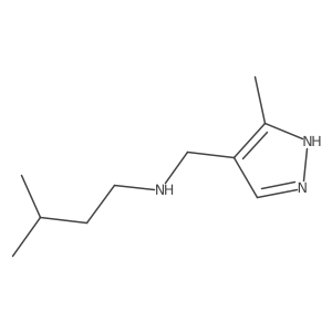 [(3-Methyl-1H-pyrazol-4-yl)methyl](3-methylbutyl)amine Structure