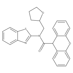 N-(benzo[d]thiazol-2-yl)-N-((tetrahydrofuran-2-yl)methyl)-9H-xanthene-9-carboxamide Structure