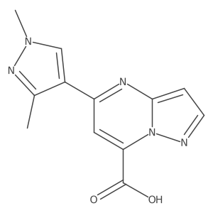 5-(1,3-Dimethyl-1H-pyrazol-4-yl)pyrazolo[1,5-a]pyrimidine-7-carboxylic acid Structure