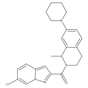 (6-Chloropyrazolo[1,5-a]pyridin-2-yl)[3,4-dihydro-1-methyl-7-(1-piperidinyl)-2(1H)-isoquinolinyl]methanone Structure
